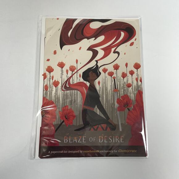 Illumicrate Paper Craft Kit The Poppy War Rosiethorns88 Blaze of Desire RF Kuang - Picture 2 of 3